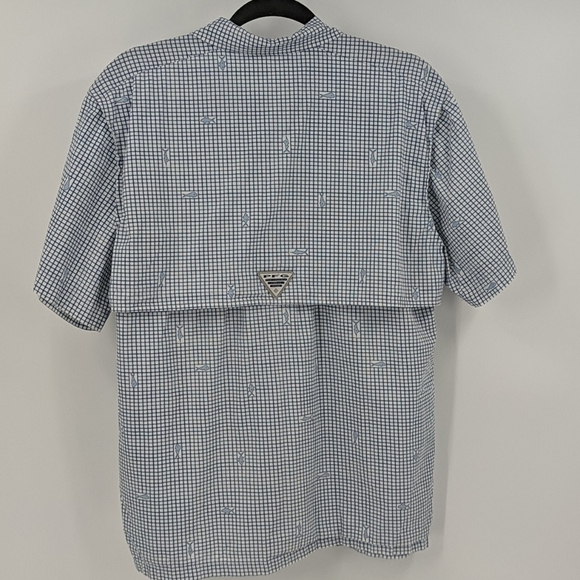 COLUMBIA Fish Print Vented PFG Fishing Shirt - Picture 6 of 6